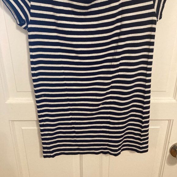 Ralph Lauren Blue and White Stripe Boat Neck T-Shirt Women's Size M - Picture 3 of 8